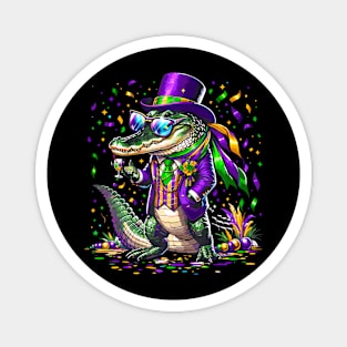 Mardigator Mardi Gras Alligator Costume Men Women Mardi Gras Magnet